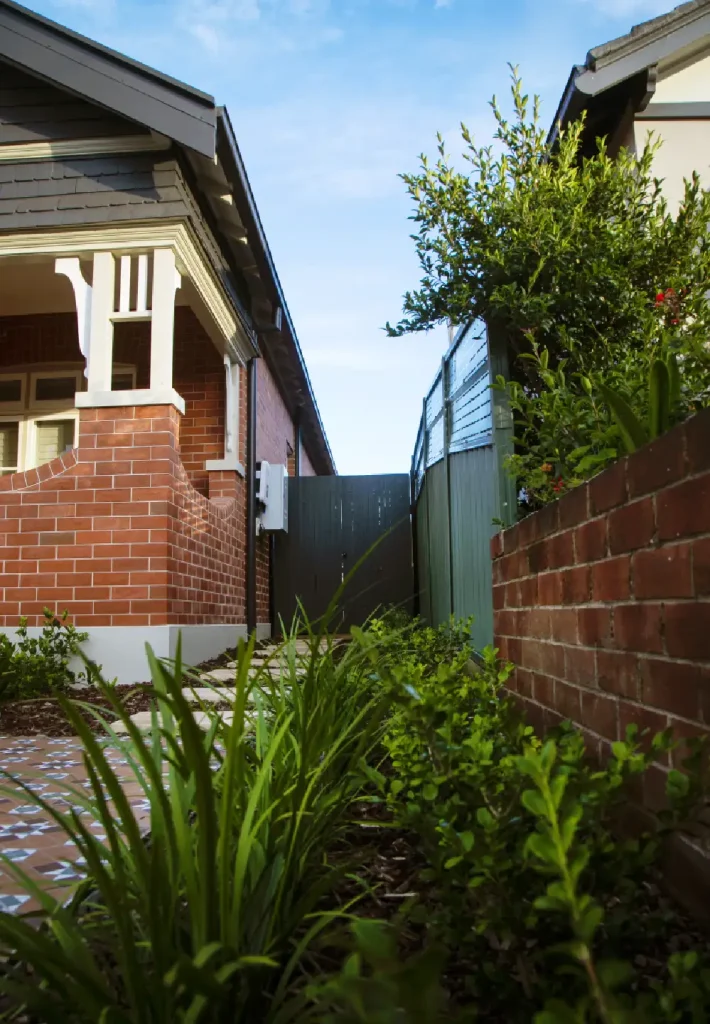 Heritage inspired landscape design for a renovated heritage bungalow in Hamilton East, Newcastle inspired by formal garden design