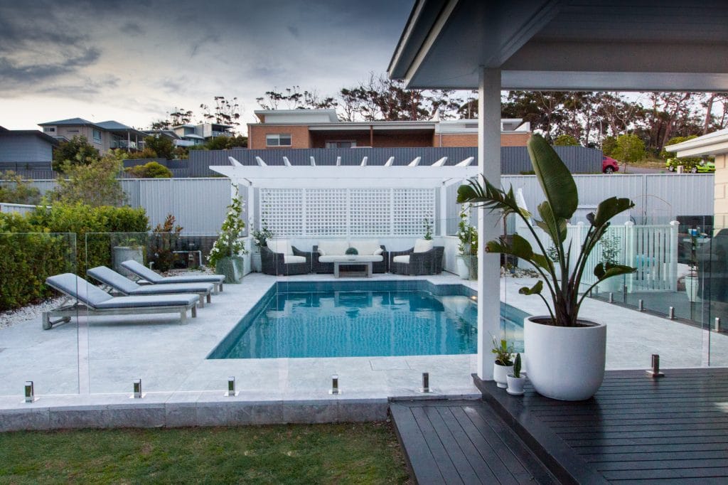 Hamptons Coastal Formal Landscape Design, Port Stephens, Nelson Bay